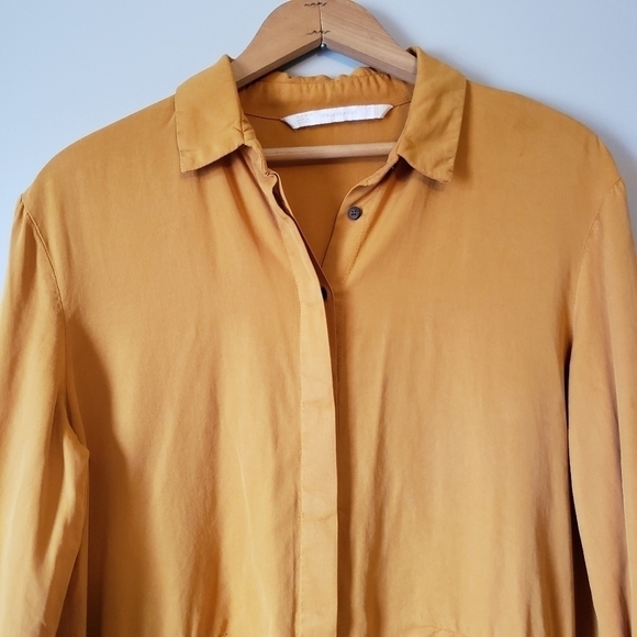 Mustard Zara Trafaluc High Low Blouse - Picture 11 of 16